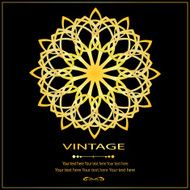 Flower Golden invitation card4 N3