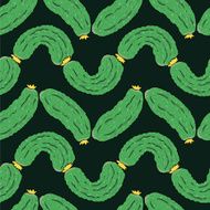 seamless pattern with green cucumbers N4