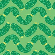 seamless pattern with green cucumbers N5