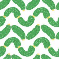 seamless pattern with green cucumbers N7