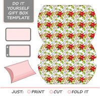 Favor gift box die cut Box template N2