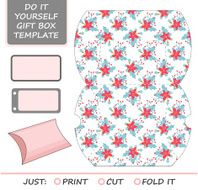 Favor gift box die cut Box template N3