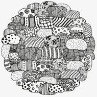 Circle stone ornament N2