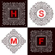 Set of monogram lettering N2
