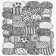 Pattern for coloring book with artistic stones N2