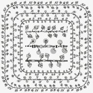 Set of hand-drawn borders and frames Vector brush