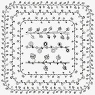 Set of hand-drawn borders and frames Vector brush N2