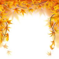 Autumn branches frame