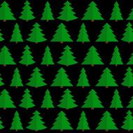 Christmas Flat Tree Seamless Pattern Background Vector Illustrat