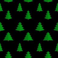 Christmas Flat Tree Seamless Pattern Background Vector Illustrat N3