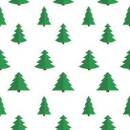 Christmas Flat Tree Seamless Pattern Background Vector Illustrat N4