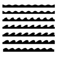 Seamless Wave Pattern Set Vector Template N3