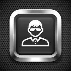 Young Male with Glasses on Black Square N2