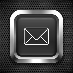 Email Envelope on Black Square