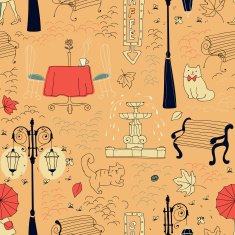 Seamless pattern in draft style N2