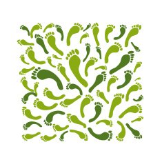 Green footprint background for your design N2