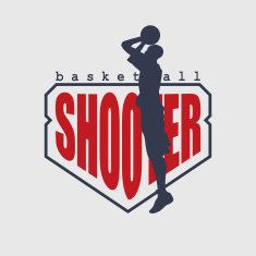 Basketball shooter emblem