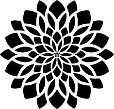 Ornaments Mandala Floral Silhouette N4