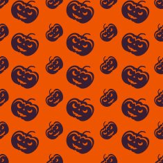 Happy Halloween Background Seamless pattern Vector illustration Collection of seamless