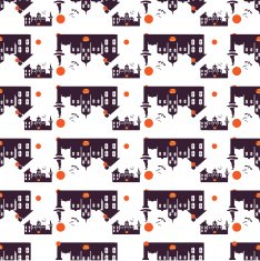 Happy Halloween Background Seamless pattern Vector illustration Collection of seamless N3