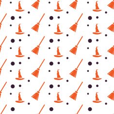 Happy Halloween Background Seamless pattern Vector illustration Collection of seamless N6
