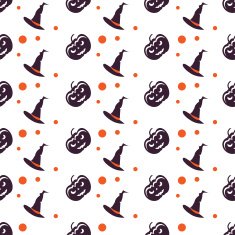 Happy Halloween Background Seamless pattern Vector illustration Collection of seamless N11