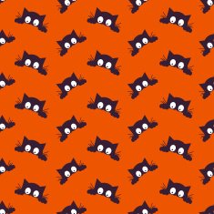 Happy Halloween Background Seamless pattern Vector illustration Collection of seamless N15