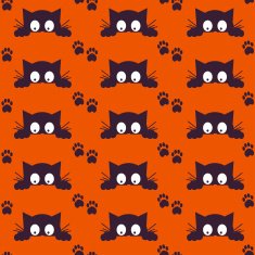 Happy Halloween Background Seamless pattern Vector illustration Collection of seamless N16