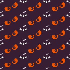Happy Halloween Background Seamless pattern Vector illustration Collection of seamless N18