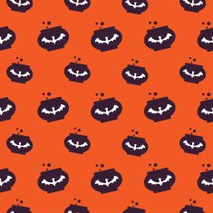 Happy Halloween Background Seamless pattern Vector illustration Collection of seamless N23