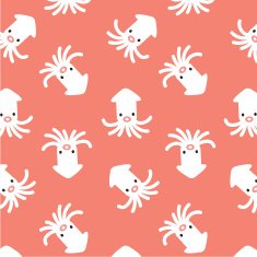 Squid Vector Pattern