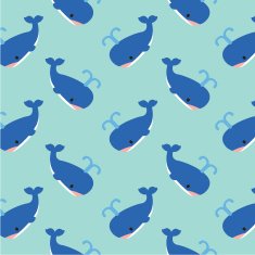 Blue Whale Pattern Vector