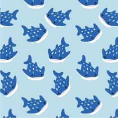 Whale Shark Vector Pattern