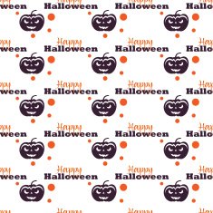 Happy Halloween Background Seamless pattern Vector illustration Collection of seamless N30