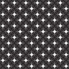 Seamless Abstract Intersecting Circle Tracery Pattern N2