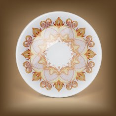 Decorative plate with oriental round lace pattern N3