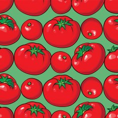 Vector seamless pattern with tomatoes N6