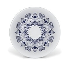 Decorative plate with oriental round lace pattern N6