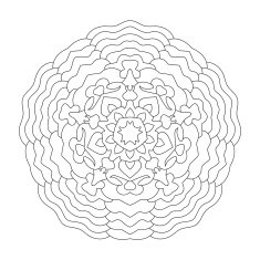 Round mandala for coloring Ethnic symmetric pattern N2