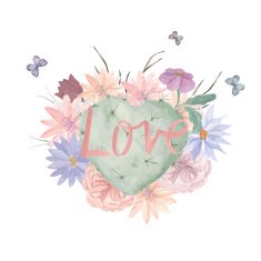 Watercolor floral print N2