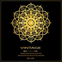 Flower Golden invitation card