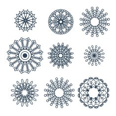 Mandalas collection Round Ornament Pattern