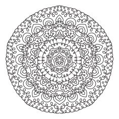 Circular symmetric ethnic pattern