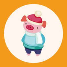 animal winter cartoon theme elements N4