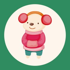 animal winter cartoon theme elements N6