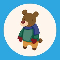 animal winter cartoon theme elements N7