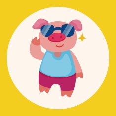 animal summer cartoon theme elements N11