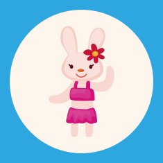 animal summer cartoon theme elements N17