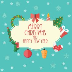 Abstract Christmas and New Year Background Vector Illustration N39