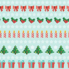 Abstract Christmas and New Year Seamles Pattern Background Vect